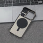 Aluminum Alloy Leather Magnetic Phone Case For iPhone 16 16pro 15 14 Pro Max Wireless Charging Metal Frameless Shockproof Cover