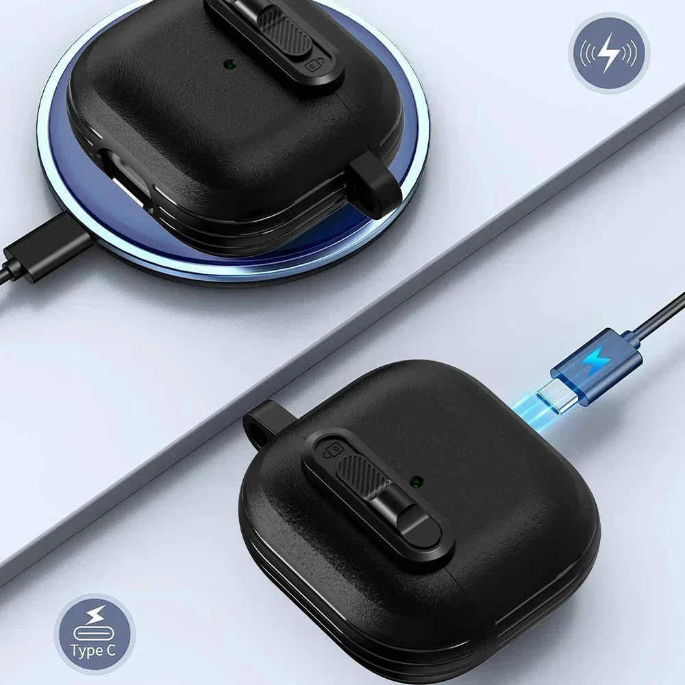 Frosted Earphone Case for Apple Airpods 4 with Cleansing Sets Wireless Headset Cover Magnetic Horizontal Lock Protective Covers