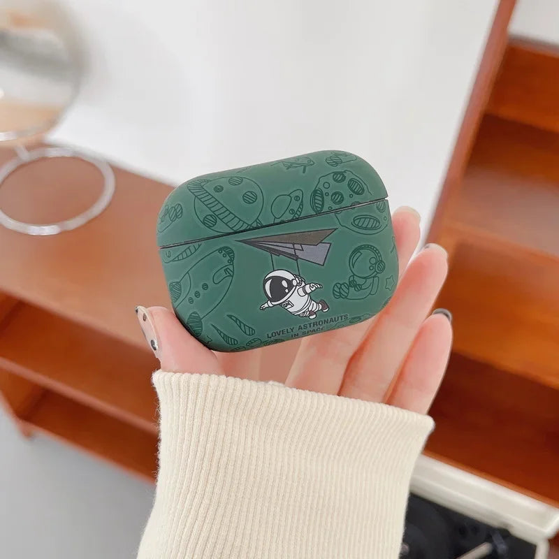 Astronaut Space Moon Earphone Soft Case for Apple Airpods 3 2 1 Pro 2 4 2024 Headphone Cover for Air Pods Pro2 3rd Gen Custodia