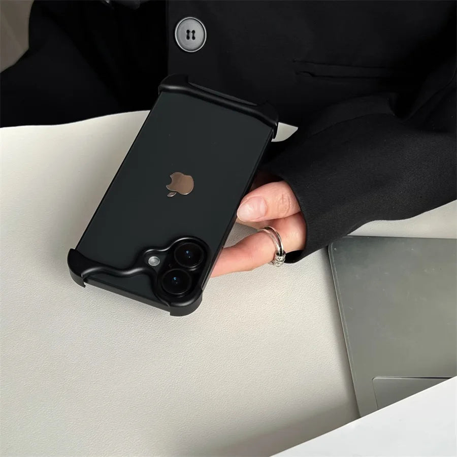 Luxury Aluminum Metal Bumper Arc Phone Case For IPhone13 14 15 16 Pro Max 16Pro Plus Urban Pulse Ultra Lightweight Phone Cover