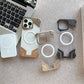 Magnetic Titanium Metal Transparent No Frame Phone Case For iPhone 16 Pro Max 16  Plus For Magsafe Aluminum Bumper Armor Cover