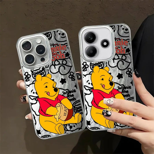 Soft Cover Phone Case for iPhone 12 XS Max 14 11 16 Pro Max 16e 15 7 8 Plus 13 Pro Disney Winnie The Pooh