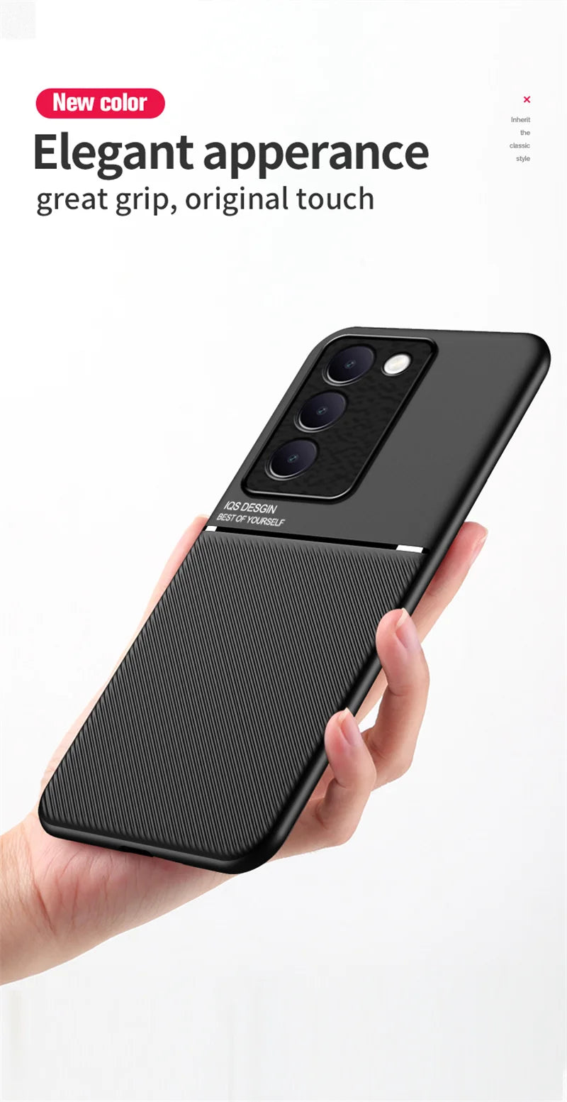 Rugged Protective Cover for VIVO V40 SE V30 Lite 5G V30 Pro V29 V29e Case Built-in Car Magnetic Holder Phone Coque Fundas - Caseverse