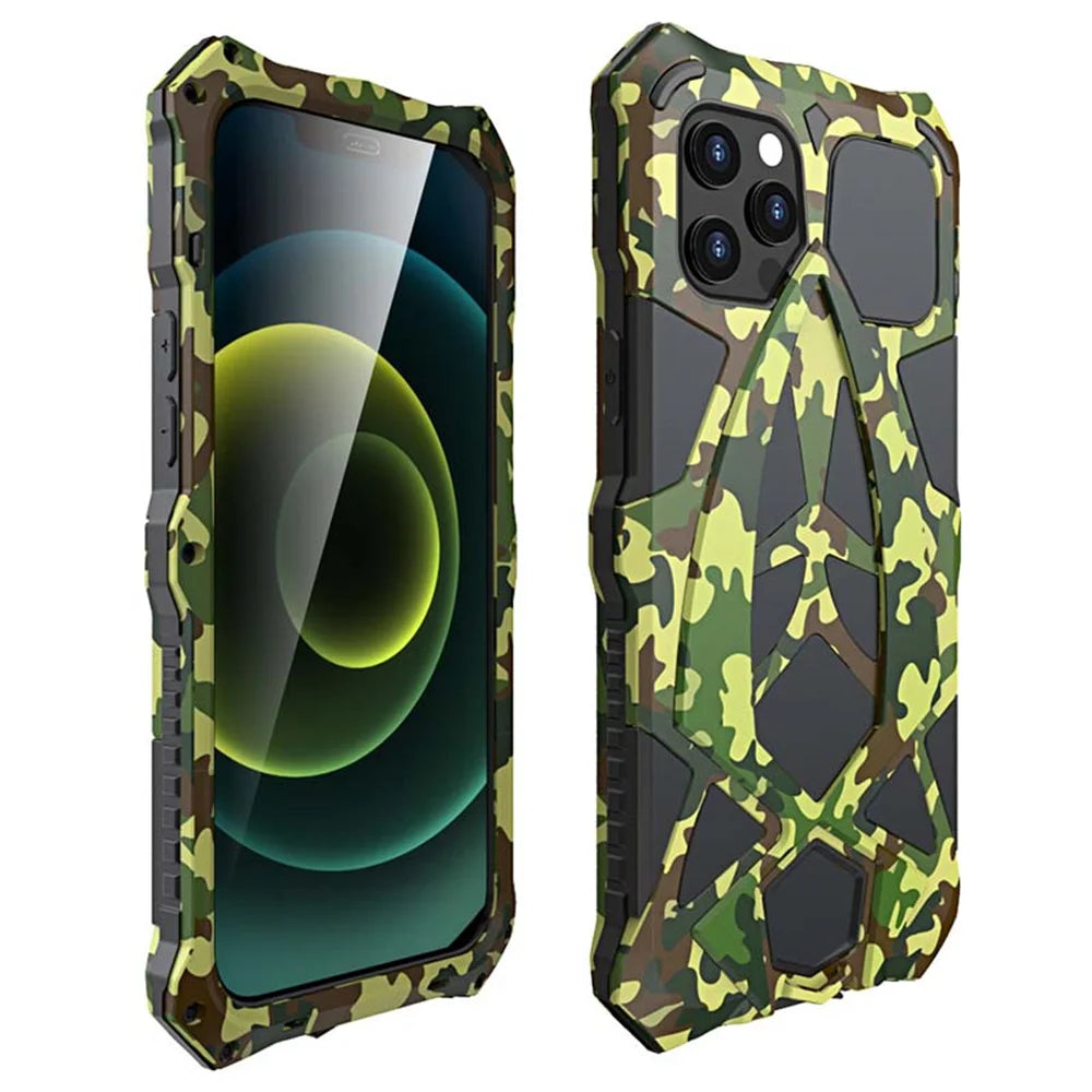 Luphie Rugged Phone Case Military Grade Armor Shell For iPhone 15 14 13 Pro Max Shockproof Metal Fundas - Caseverse