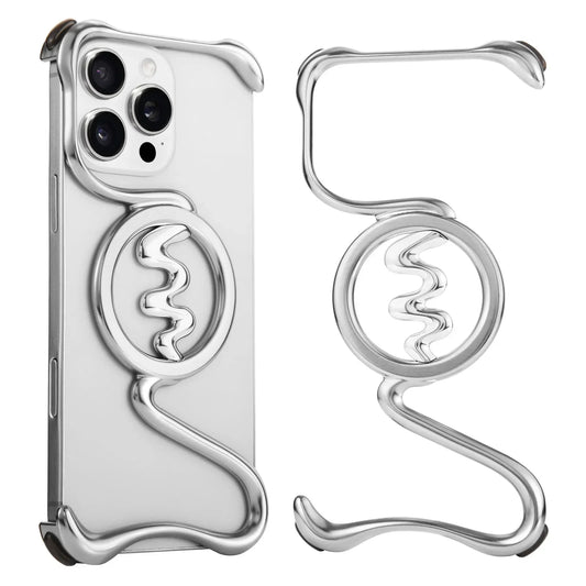Oatsbasf Metal Phone Case for iPhone 16/16 Pro/16 Pro Max Ultra-thin Frameless Magsafe Shockproof Minimalist Protective Covers