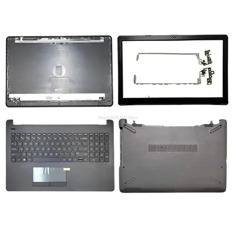 NEW Laptop Case for HP 15-BS 15-BW 15-RA 15-RB 250 255 G6 TPN-C129 LCD Back Cover/Front Bezel/Palmrest/Bottom Case/Hinges Gray