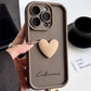Cute INS Love Heart Personalized Name Case For iPhone 16 15 14 13 12 11 Pro Max Luxury Soft Silicone Custom DIY Cover 15 Pro Max - Caseverse