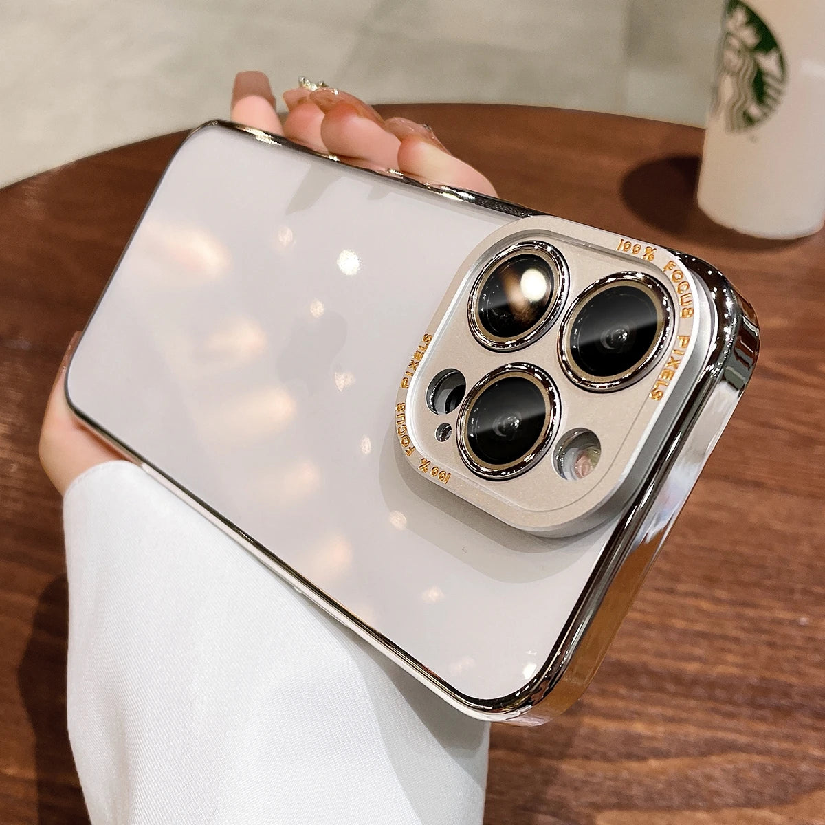 For iPhone 15 Pro Max Luxury Case Metal Camera Protection Transparent Armor Phone Cases for iPhone 12 13 14 Pro Max 14 Pro Plus