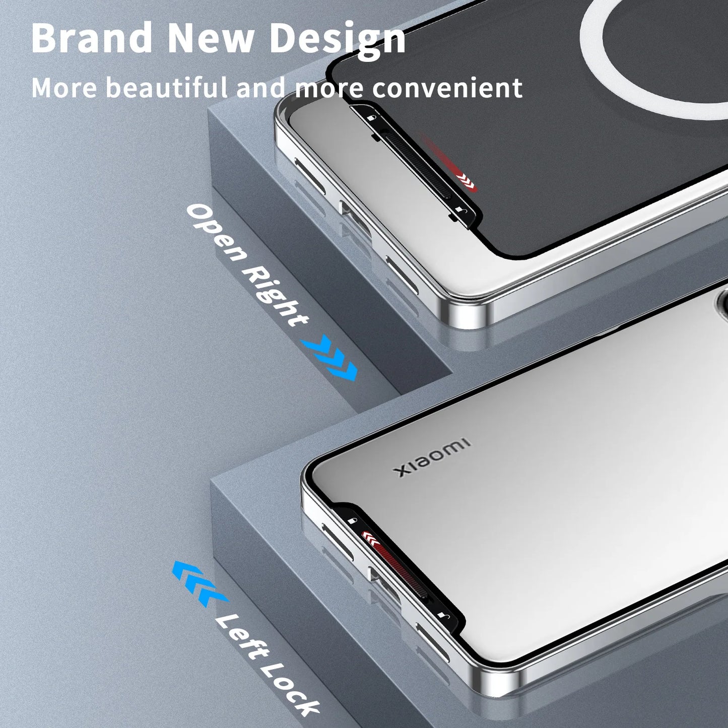 Aluminum Alloy Metal Phone Case For Xiaomi 14pro Xiaomi 13T Pro Aromatherapy Magnetic Magic Shield Anti-fall Protective Case