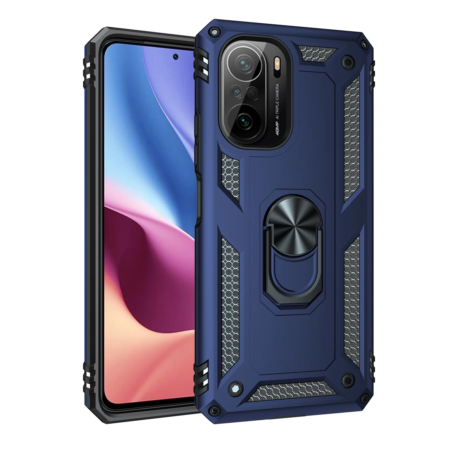 Cover Case for POCO F3 Armor Rugged Military Shockproof Ring Holder Magnet Phone Case for Xiaomi POCO F3 F 3 5G - Caseverse