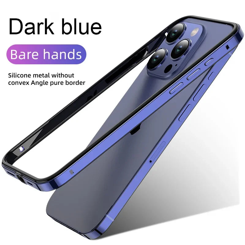 Hybrid Silicone Frame Aluminum Metal Phone Case For iPhone 16 Pro Max 16 Plus 16promax 16pro 16plus Better Heat Bumper