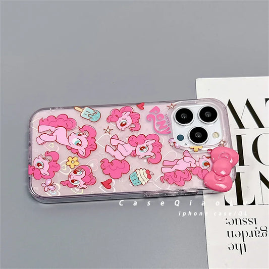 My Little Pony Lovely Pinkie Pie Cartoon Phone Case For iPhone 16 15 14 13 12 11 Pro Max XR XS MAX 7 8 Plus MINI Y2K Cute Cover