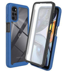 Moto E32 Shockproof Clear Case Built in Screen Protector Full Body Rugged Defender Cover for Motorola G22 Case, E32S,G52 Cases