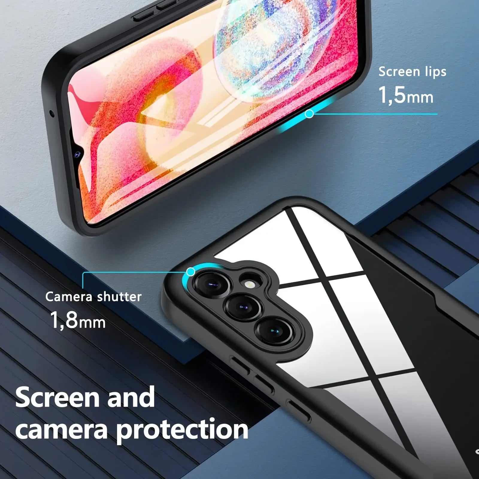 Case For Xiaomi Mi 14T Pro M 14 T P 13T 13 Redmi 14C 13C Mi14T 360 Shockproof Built in Screen Protector Plastic TPU Clear Cover - Caseverse