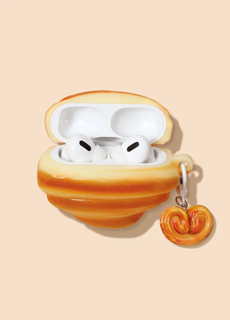 Toast Bread Donut Chocolate Cookies Case for Apple AirPods 4 1 2 3 Generation Cover for AirPods Pro 2nd Gen Air Pods Protective
