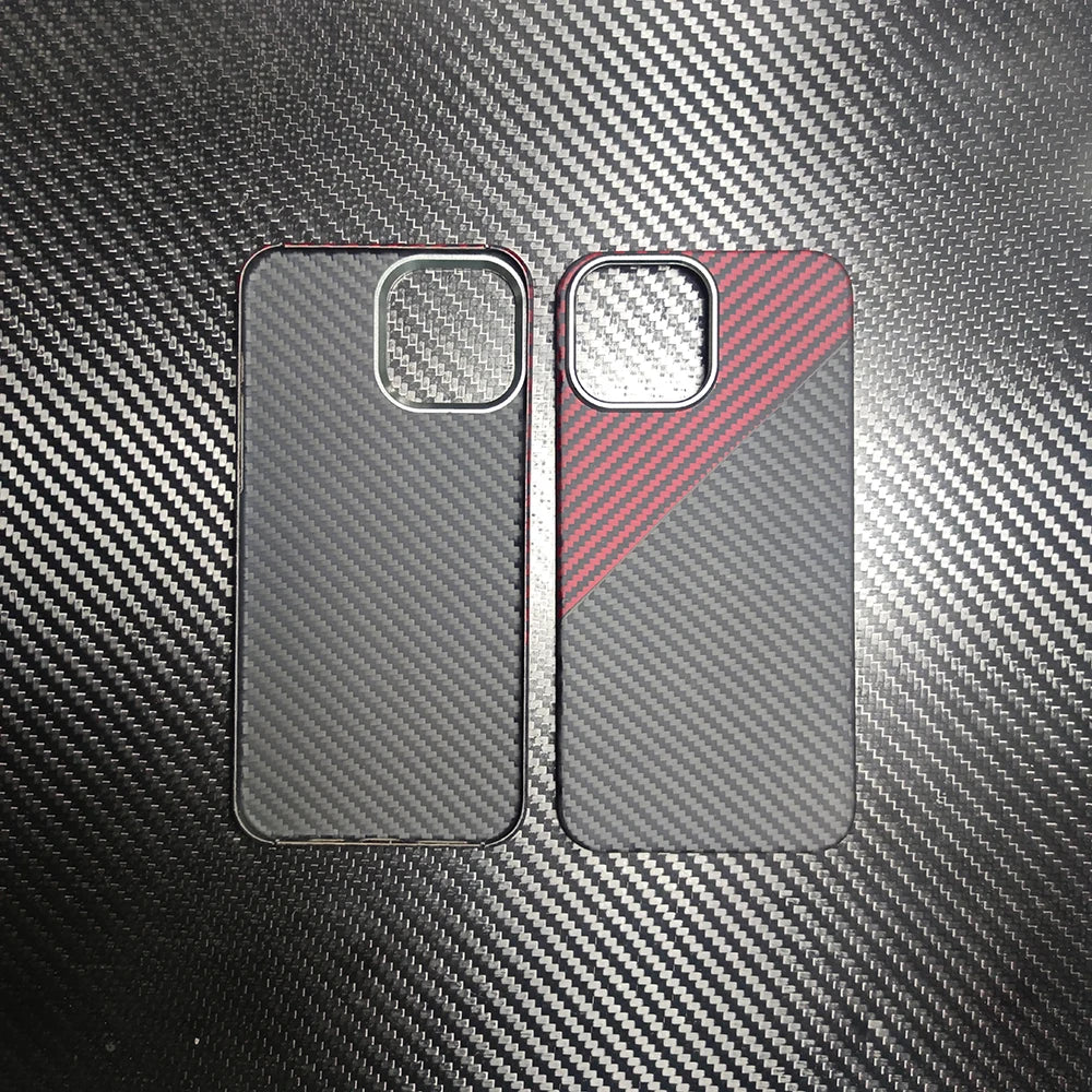 real carbon fiber phone case for iphone16 1514 13 12 pro max case metal ring aramid fiber phone cover for iphone 15/12/13 pro
