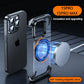 For iPhone 15 Pro Max Case Aluminum Alloy Metal Magnetic Magsafe 360° Rotate Stand Rimless car Phone holder matte leather Cover
