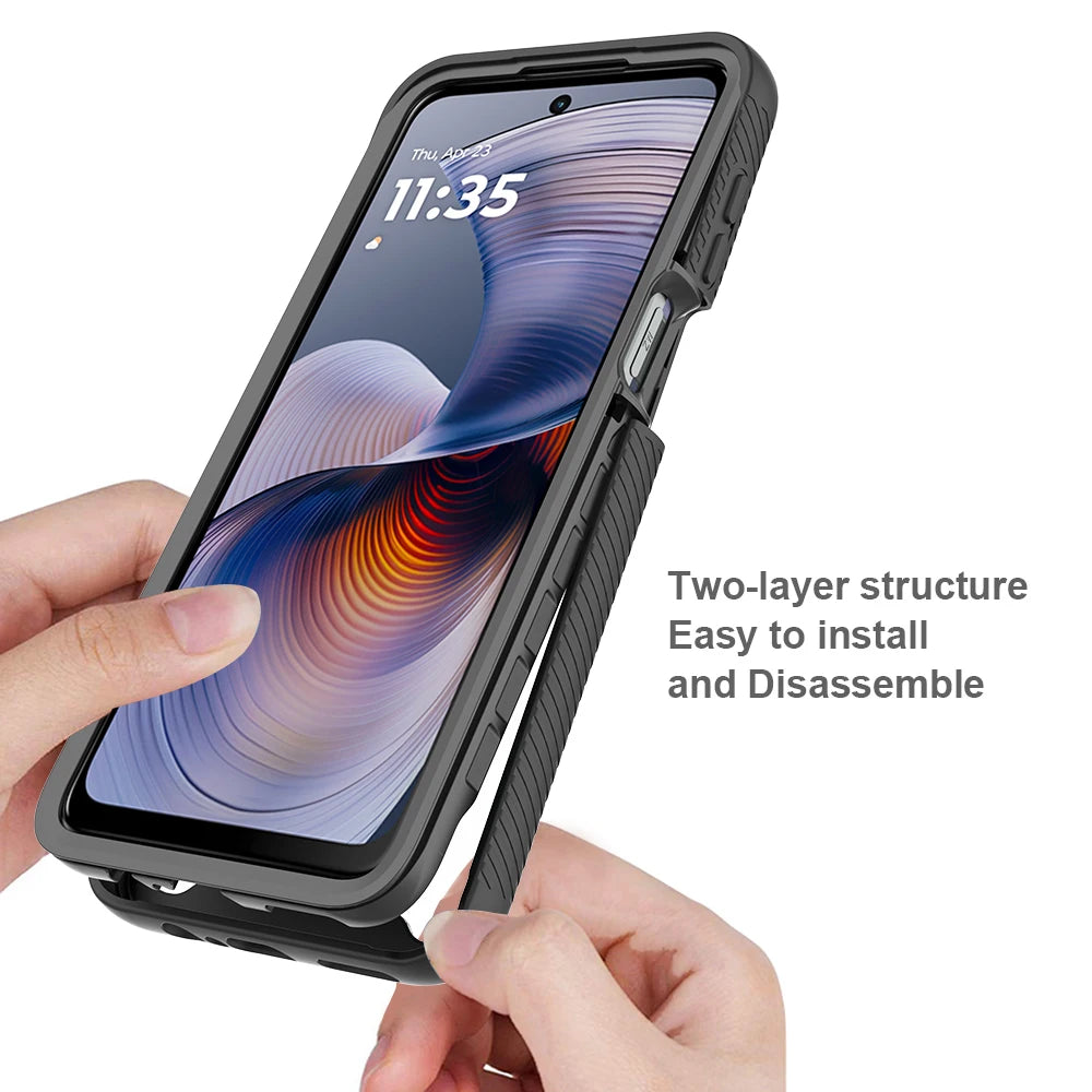 Moto G55 5G Phone Case Shockproof Clear Case TPU Bumper Rugged Cover For Motorola Moto G35 5G Protective Case - Caseverse