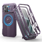 For iPhone 16 Pro Max Rugged Armor Shockproof Case with Built-in Sliding Camera Cover and Built-in Screen Protector Kickstand - Caseverse