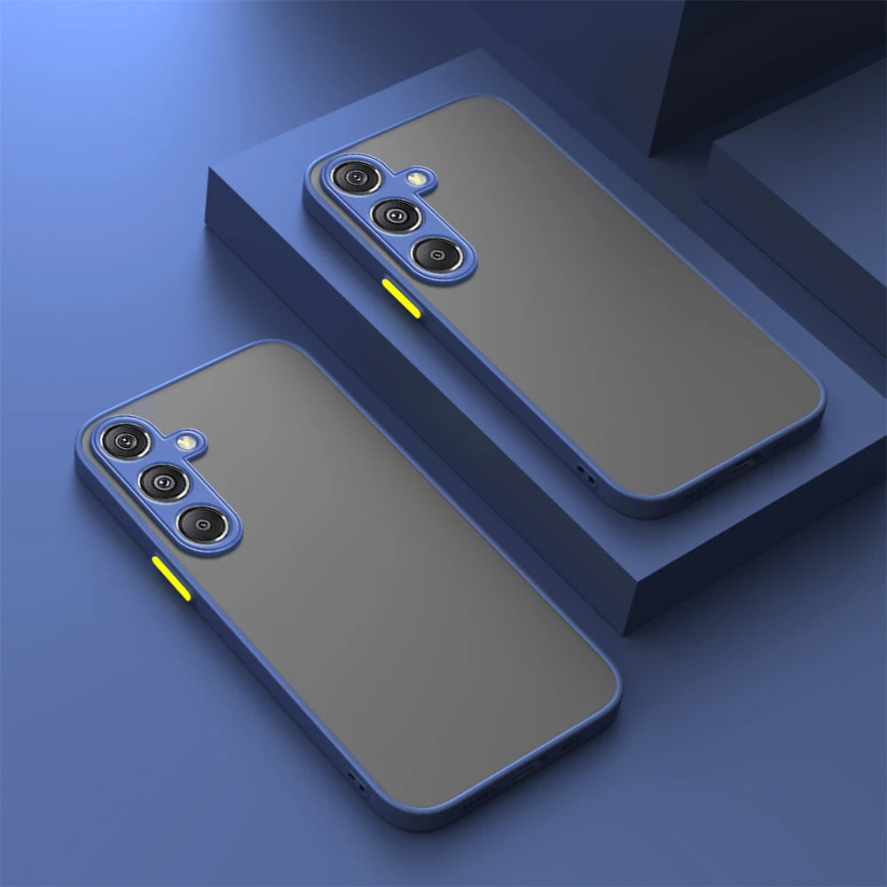 Armor Shockproof Matte Case For Samsung Galaxy A25 5G Silicone Bumper Clear Hard PC Cover Capas Sumsung A05 A05s A15 A25 A35 A55 - Caseverse
