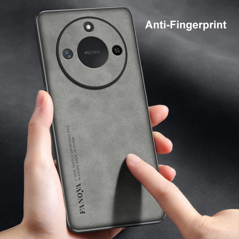 For Honor X9C Smart Case Luxury PU Leather Phone Case For Honor X9C Smart Back Cover Matte Silicone Shockproof Full Protection - Caseverse