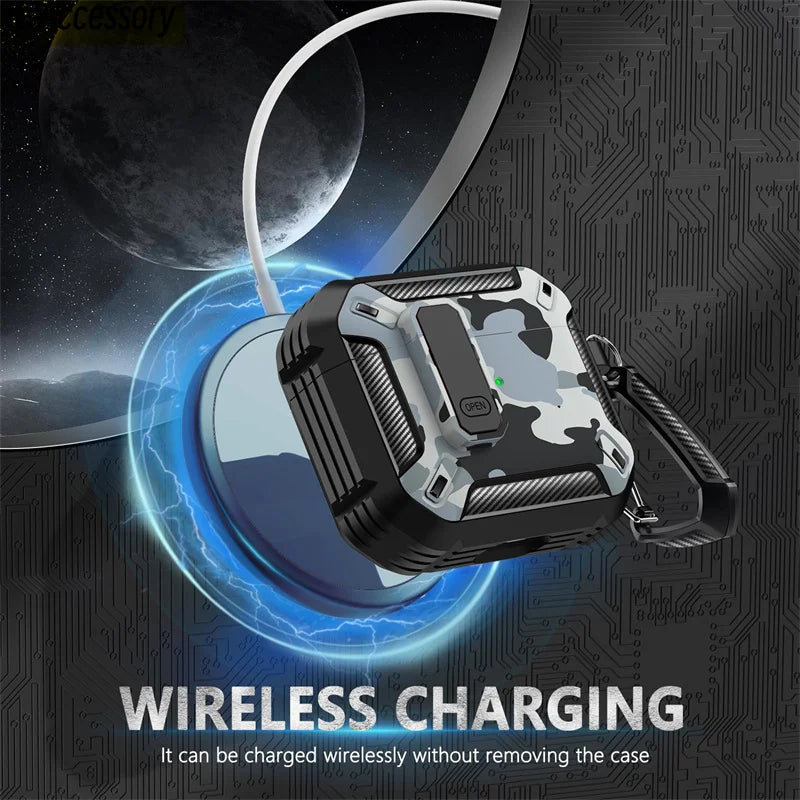 New for AirPods 3rd Gen Case Cover with Cleaner Kit Carbon fiber switch headphone case for Apple AirPods 3 2021 Charging Cases
