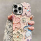 Luxury Flowers Glitter Laser Phone Case For iPhone 16 Pro Max 15 14 Plus 13 12 11 Diamond Soft Shockproof Lens protection Cover - Caseverse