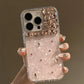 Bling Siliver Color Diamond Phone Cases For iPhone 16 15 Pro Max 12 13 14 Pro Max High-end Luxury Marble Protective Soft Cover - Caseverse