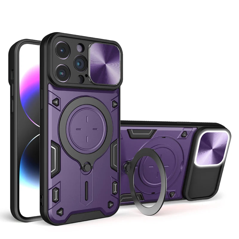 Phone Case Shell For iPhone 11 Pro Max 12 Pro Max Built in Kickstand Protective Military Grade Drop Tested Back Cover - Caseverse