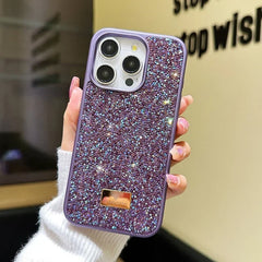 01 Stylish Diamond Sparkling Phone Case For Iphone 16 15 14 13 12 11 Pro Max Plus Women's Gift Back Shockproof Phone Case