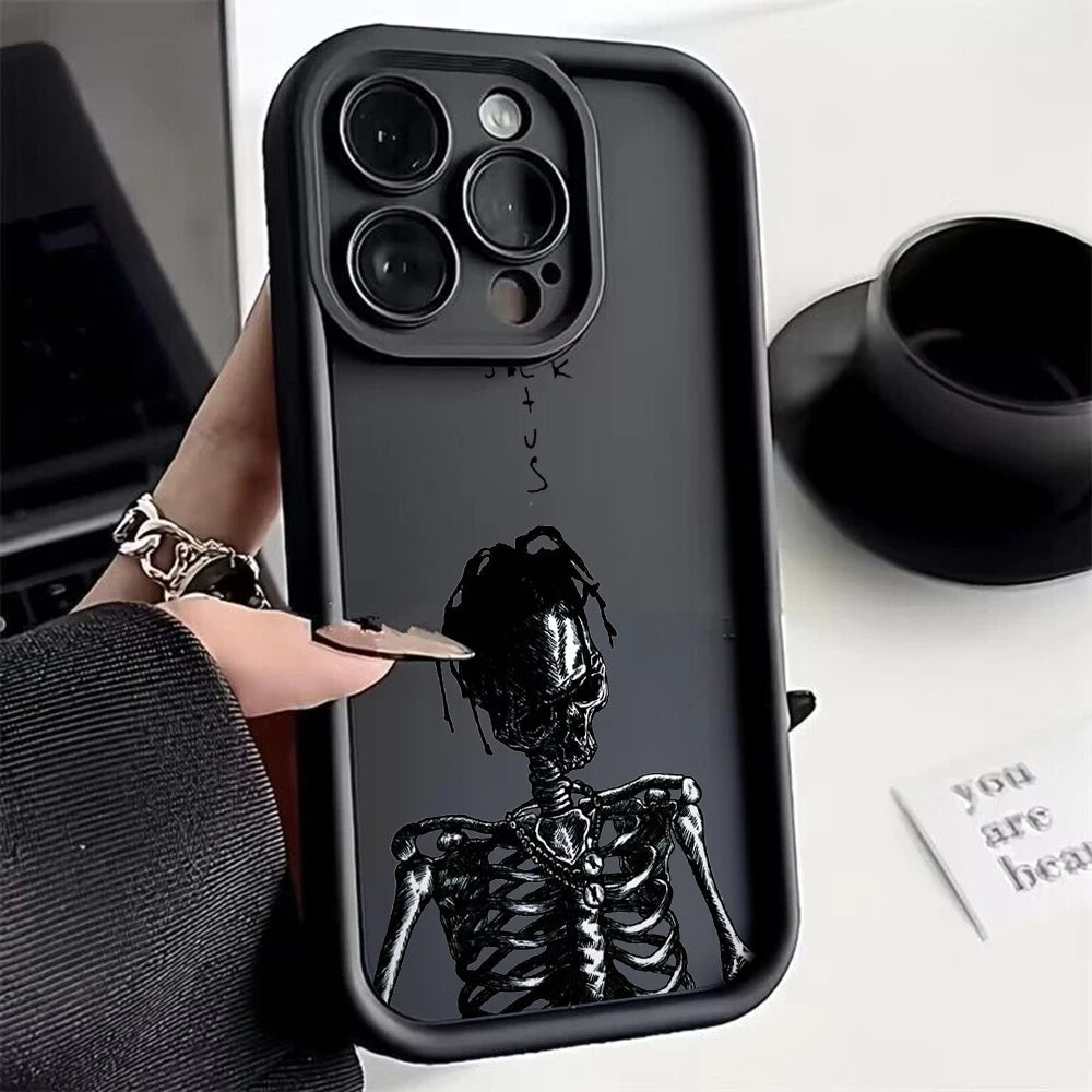 Luxury Travis Scott Cactus Jack Phone Case for IPhone 16 15 14 13 12 11 Pro Max Mini XR XS X 7 8 Plus Soft TPU Back Cover