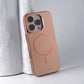 Stylish Camera Lens Holder Magnetic Magsafe Phone Case for IPhone 16 15 14 Pro Max Wireless Charging Matte Shockproof Hard Cover