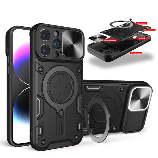 Phone Case Shell For iPhone 11 Pro Max 12 Pro Max Built in Kickstand Protective Military Grade Drop Tested Back Cover - Caseverse