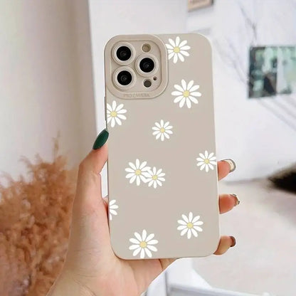 Daisy Graphic Printed Phone Case For iPhone 13 11 12 14 15 16 Pro Max Plus 16E XR 8 7 Plus SE 2022 X XS Max Soft Matte Cover