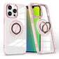 Metal Ring Magnetic Bracket Wireless Charging Phone Case for iPhone 16 15 14 Pro Max