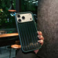 Classic 3D Corrugated Stripe Stylish Business Luggage Phone Case For IPhone 17 Pro Max Cover Hard Shockproof Bumper Luxury Funda