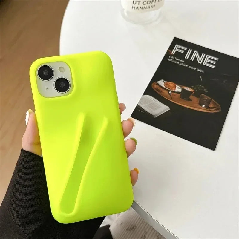 Lipstick Make-up Soft Silicone Phone Case for IPhone 16 14 15 Pro Max X Xs XR 11 13 12 Portable Lip Gloss Cover - Caseverse