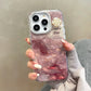 Fashion Glitter Laser Shiny Floral Marble Pattern Shell Case For iPhone 15 Pro Max 16 14 13 11 12 Shockproof Phone Cover Bumper - Caseverse
