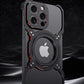 360° Stand Metal Rimless Magnetic Phone Case For iPhone 13 14 15 Pro Max Metal Bumper Lens Protection Metal Skeleton Phone Cover