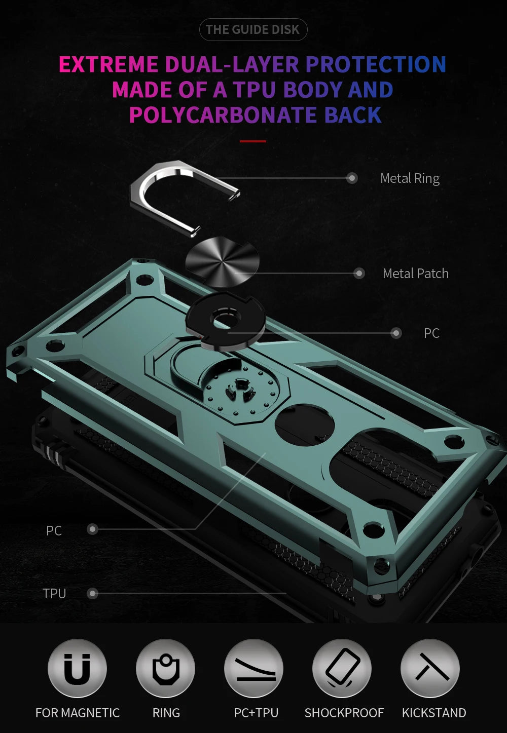 for Moto G Power Case for Phone Moto G Power 2021 Case Shockproof Armor Rugged Military Protective Car Holder Magnetic Cover - Caseverse
