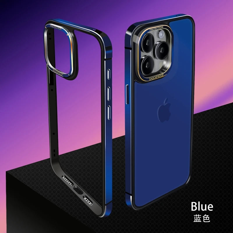 Metal Frame Protector for iPhone 15 14 Pro Max 15 Plus 15pro Anti-fall Edge Protection for iPhone15+ 14pro Max Phone Cover Case