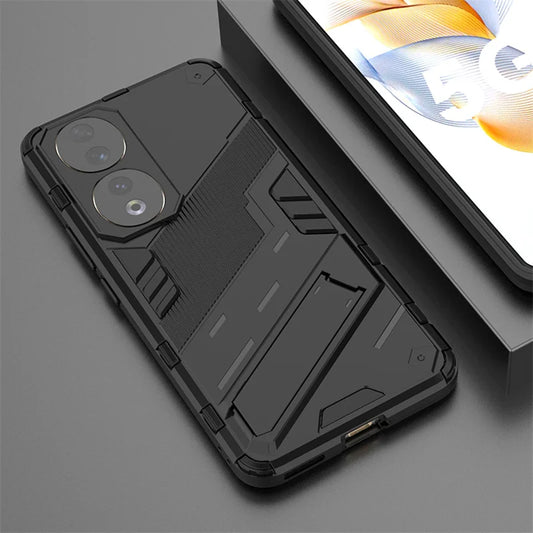 For Honor 90 Case Shockproof Rugged Hard PC Armor Phone Cases For Honor 90 Pro Honor90 Lite Car Magnetic Holder Stand Back Cover - Caseverse