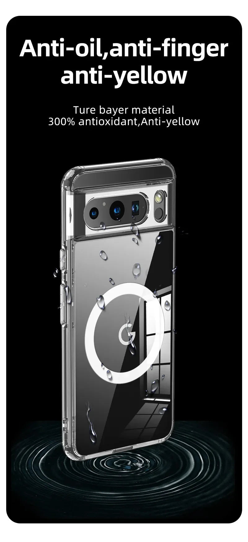 For Google Pixel 9 8 Pro XL 7 8a 7a Case Magnetic Wireless Charging Translucent Frosted Shockproof Bumper Soft Cover Accessory