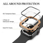 Diamond Case For Apple watch Cover 45mm 41mm 38mm 42mm 44mm 40mm Tempered Glass+ Bumper Screen Protector series 9 8 7 6 5 4 3 SE