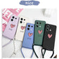 Note13 Big Red Heart Lanyard Silicone Phone Case For Xiaomi Redmi Note 13 13Pro Shatterproof Redmi Note 13ProPlus Back Cover - Caseverse