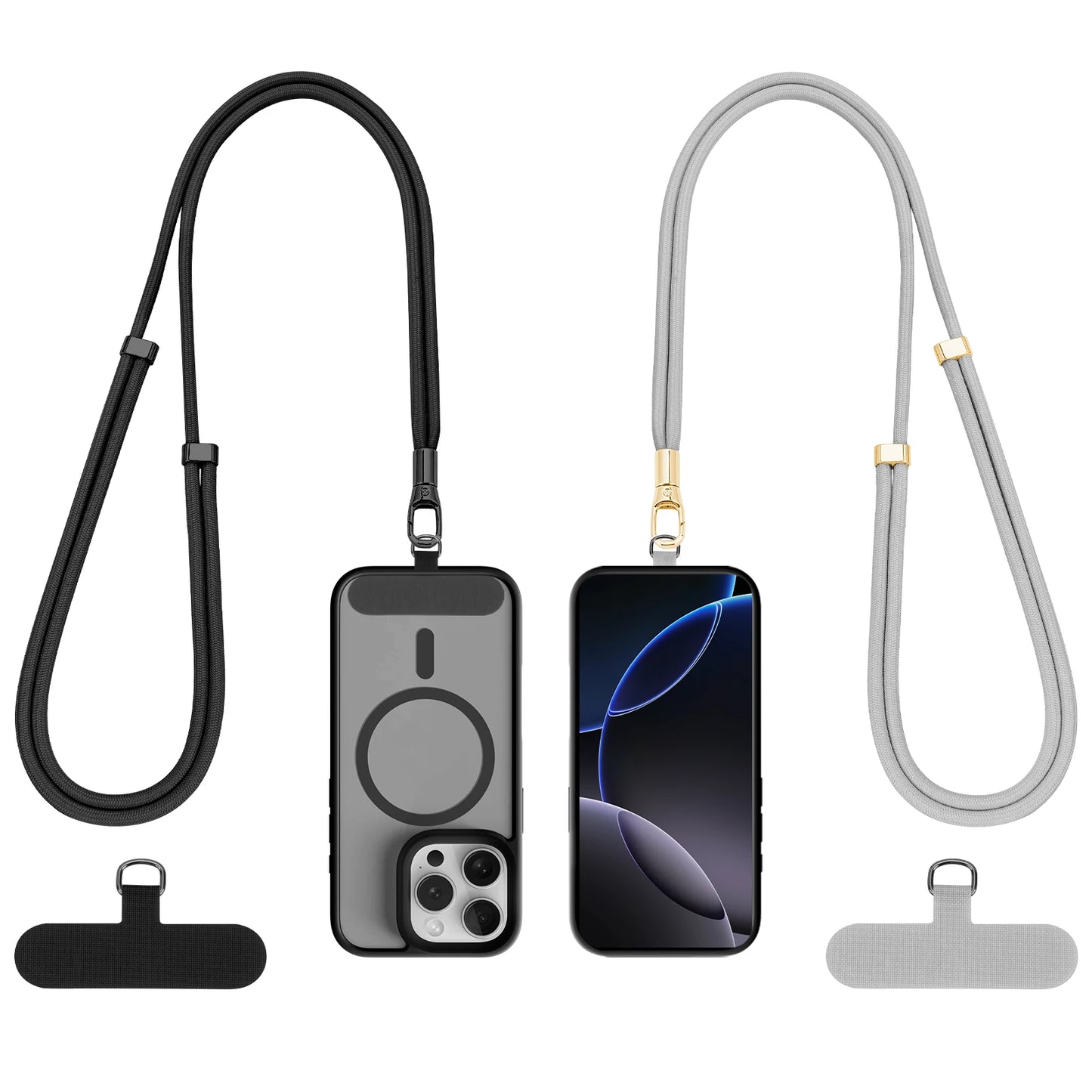2 Pack Phone Lanyard Anti-theft Universal Cellphone Multifuctional Patch Lanyards for iPhone & Most Smartphones