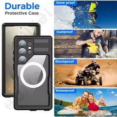 Case For Galaxy S25 S24 S23 Ultra Plus Waterproof Shockproof IP68 Underwater Built Screen Protector Anti-Scratch 360 Cover