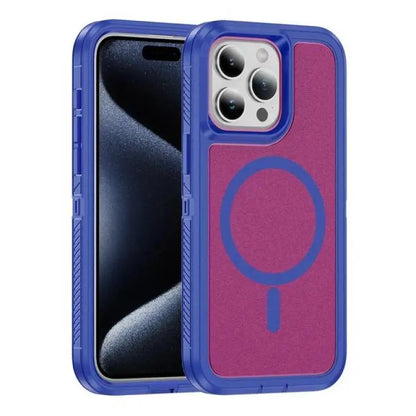 For MagSafe Armor Defender Phone Case For iPhone 15 14 13 12 Pro Max 11 Shockproof Heavy Duty Rugged Magnetic Hybrid Matte Cover - Caseverse