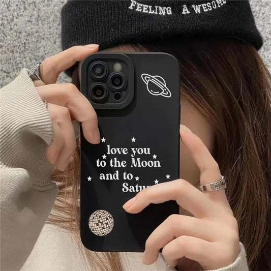 Famous Singer Taylor Lyrics Stars Moon Phone Case Cover for iPhone 15 14 13 12 11 Pro Max XR 7 Plus Case Best Gift for Fans Girl - Caseverse
