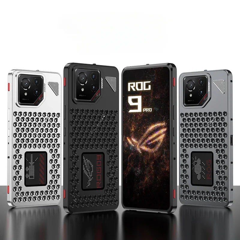 Case For ASUS ROG Phone 9 8 Pro Cover Aluminum Metal Copper Buckle Heat Dissipation Cases For Rog Phone9 Rog9 Rog8 Bumper Funda